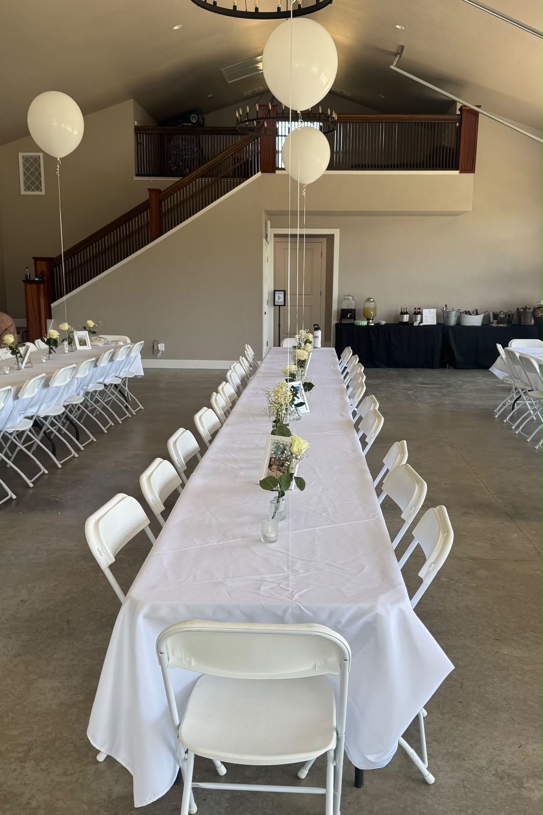 Table and chair rental setup 2